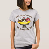 Personalisierte Eiscreme Party Banana Split T-Shirt (Vorderseite)
