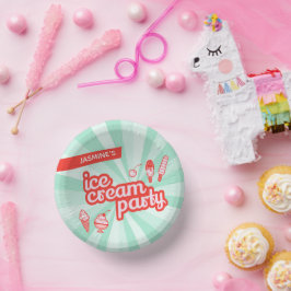 Personalisierte Eiscreme-Party-Bowles mit benutzer Pappteller