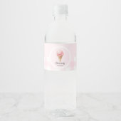 Personalisierte Eiscreme-Party Wasserflaschenetikett (Vorderseite)