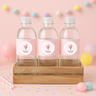 Personalisierte Eiscreme-Party Wasserflaschenetikett