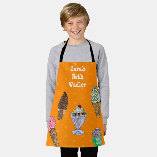 Personalisierte Eiscreme-Schürze Schürze (Getragen)