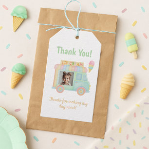 Personalisierte Eiscreme Truck Geburtstag Foto Dan Geschenkanhänger