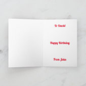 Personalisierte Eishockey Geburtstagskarte Karte (Innenseite)