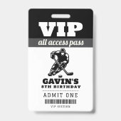 Personalisierte Eishockey Geburtstagsparty GVP Ausweis (Vorderseite)