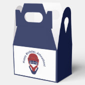 Personalisierte Eishockey-Maske Blue Red Geschenkschachtel (Geöffnet)