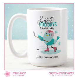 Personalisierte Eishockey-Weihnachten Kaffeetasse