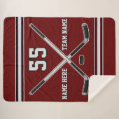 Personalisierte Eishockeyschläger in Ihren FARBEN Sherpadecke (Vorderseite (Horizontal))