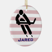 Personalisierte Eishockeyverzierung Keramikornament (Rechts)