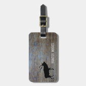 Personalisierte Elch-rustikales hölzernes Korn des Gepäckanhänger (Vorderseite vertikal)