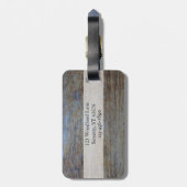 Personalisierte Elch-rustikales hölzernes Korn des Gepäckanhänger (Rückseite vertikal)