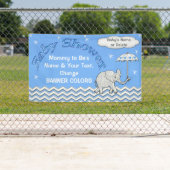 Personalisierte Elefant-Baby-Duschen-Fahne für Banner (Insitu)