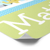 Personalisierte Elefant Liebe Initial/Name Poster (Ecke)