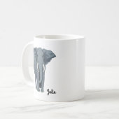 Personalisierte Elefant-Tasse Kaffeetasse (Vorderseite Links)