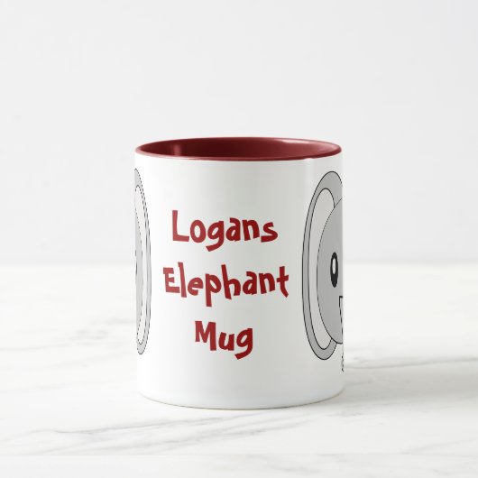 Personalisierte Elefant-Tasse Tasse (Zentrum)