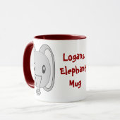 Personalisierte Elefant-Tasse Tasse (Vorderseite Links)