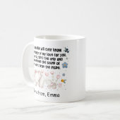 Personalisierte Elefanten-Mama Kaffeetasse (Vorderseite Links)