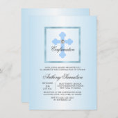 Personalisierte Elegant Blue Cross BestätigungsBOY Einladung (Vorne/Hinten)