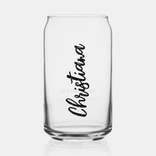 Personalisierte Elegant Bridesmaid Brush Typografi Dosenglas