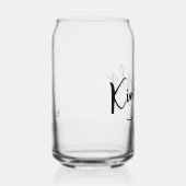 Personalisierte Elegant Bridesmaid Script Typograf Dosenglas (Rechts)