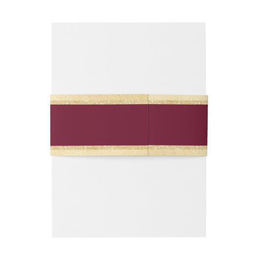 Personalisierte Elegant Burgundy Gold Glitzer Wedd Einladungsbanderole (Rückseitenbeispiel)
