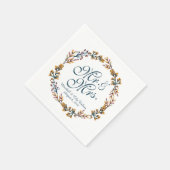 Personalisierte Elegant-Hochzeit | Napkin Serviette (Ecke)