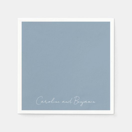 Personalisierte Elegant Minimalistisch Wedding Dus Serviette (Vorderseite)