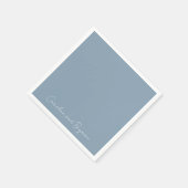 Personalisierte Elegant Minimalistisch Wedding Dus Serviette (Ecke)