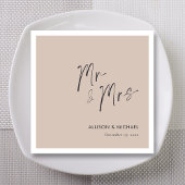 Personalisierte Elegant Mr. & Mrs. Wedding Napkins Serviette
