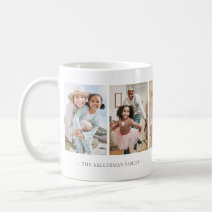 Personalisierte elegante 5-Foto-Collage Kaffeetasse