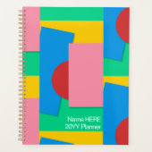Personalisierte elegante Abstrakte Form und Farbro Planer (Vorderseite)