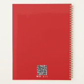 Personalisierte elegante Abstrakte Form und Farbro Planer (Rückseite)