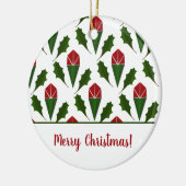 Personalisierte elegante Abstrakte Rote Rosen und Keramik Ornament (Links)