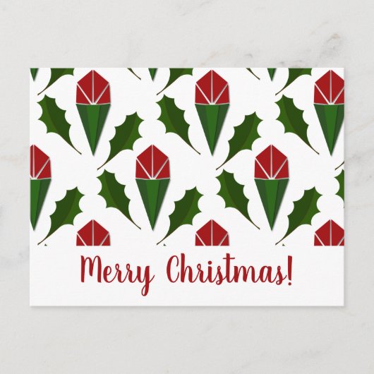 Personalisierte elegante Abstrakte Rote Rosen und Postkarte (Vorderseite)