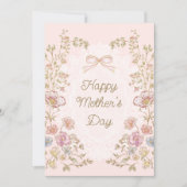 Personalisierte elegante Blumen zum Muttertag Karte (Vorderseite)