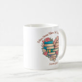 Personalisierte Elegante Blumenbücher Tasse (VorderseiteRechts)