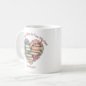 Personalisierte Elegante Blumenbücher Tasse (Vorderseite Links)