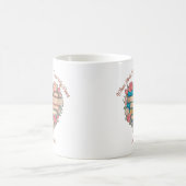 Personalisierte Elegante Blumenbücher Tasse (Mittel)