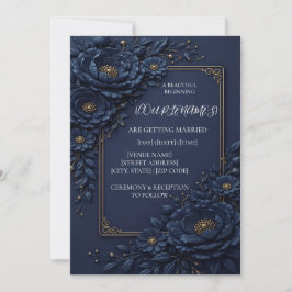 personalisierte elegante Blumenhochzeits-Einladung Einladung
