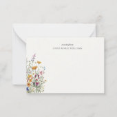 Personalisierte elegante Boho Chic Note Card Mitteilungskarte (Vorderseite)