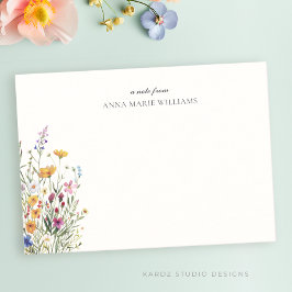 Personalisierte elegante Boho Chic Note Card Mitteilungskarte