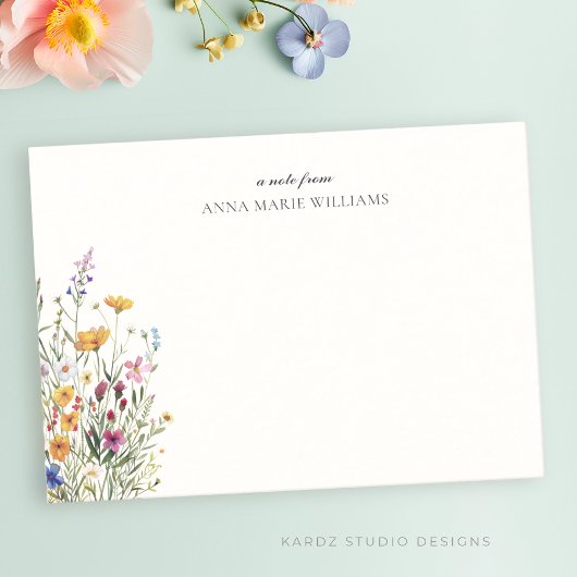 Personalisierte elegante Boho Chic Note Card Mitteilungskarte