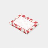 Personalisierte Elegante Botanische Rote Mohnblume Post-it Klebezettel (angewinkelt)