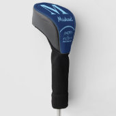 Personalisierte elegante Buchstabe M Michael Golf Headcover (angewinkelt)