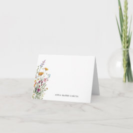 Personalisierte Elegante Chic Florale Notizkarte