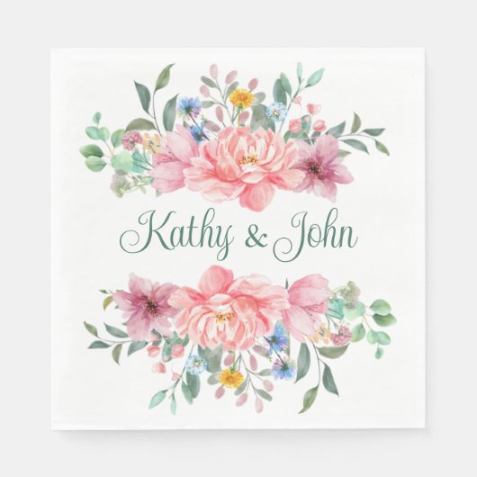 Personalisierte elegante Cocktail Party Servietten (Vorderseite)