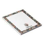 Personalisierte Elegante Dunkle Blumen Notizblock (angewinkelt)