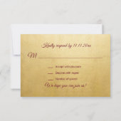 Personalisierte Elegante Fall Burgundy UAWG Weddin Einladung (Rückseite)