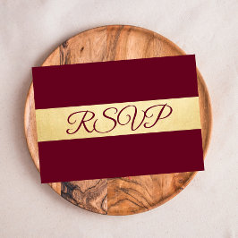 Personalisierte Elegante Fall Burgundy UAWG Weddin RSVP Karte