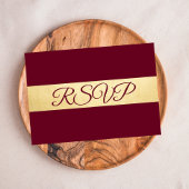 Personalisierte Elegante Fall Burgundy UAWG Weddin RSVP Karte