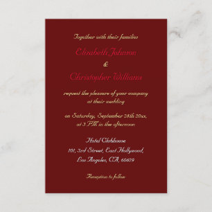 Personalisierte elegante falsche Gold-Hochzeitsein Einladung